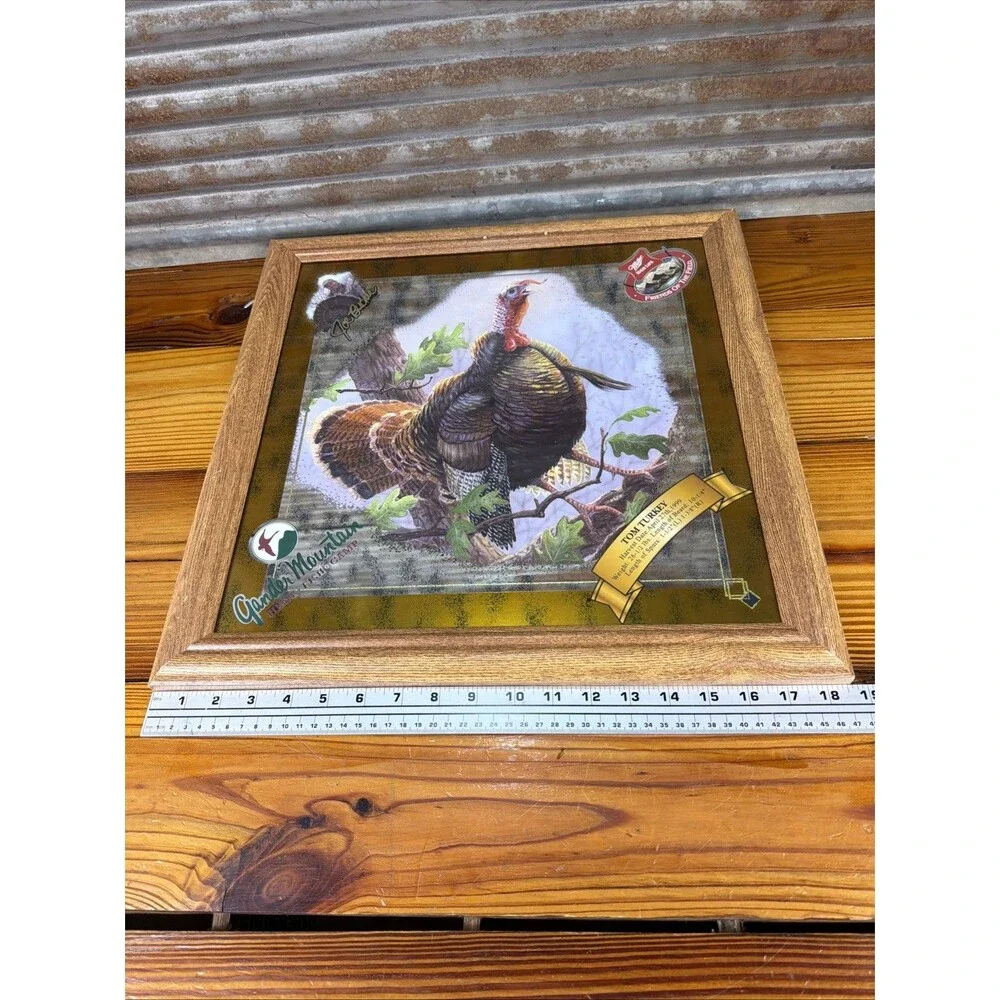 RARE MILLER HIGH LIFE MIRROR SIGN TOM TURKEY BY JOE BUCHER (346) LOW NUMBER 1999